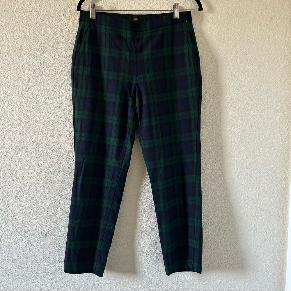 J. Crew Women’s Wool Blend Ankle Pants Sz 4 Plaid Preppy Coastal Dressy Work